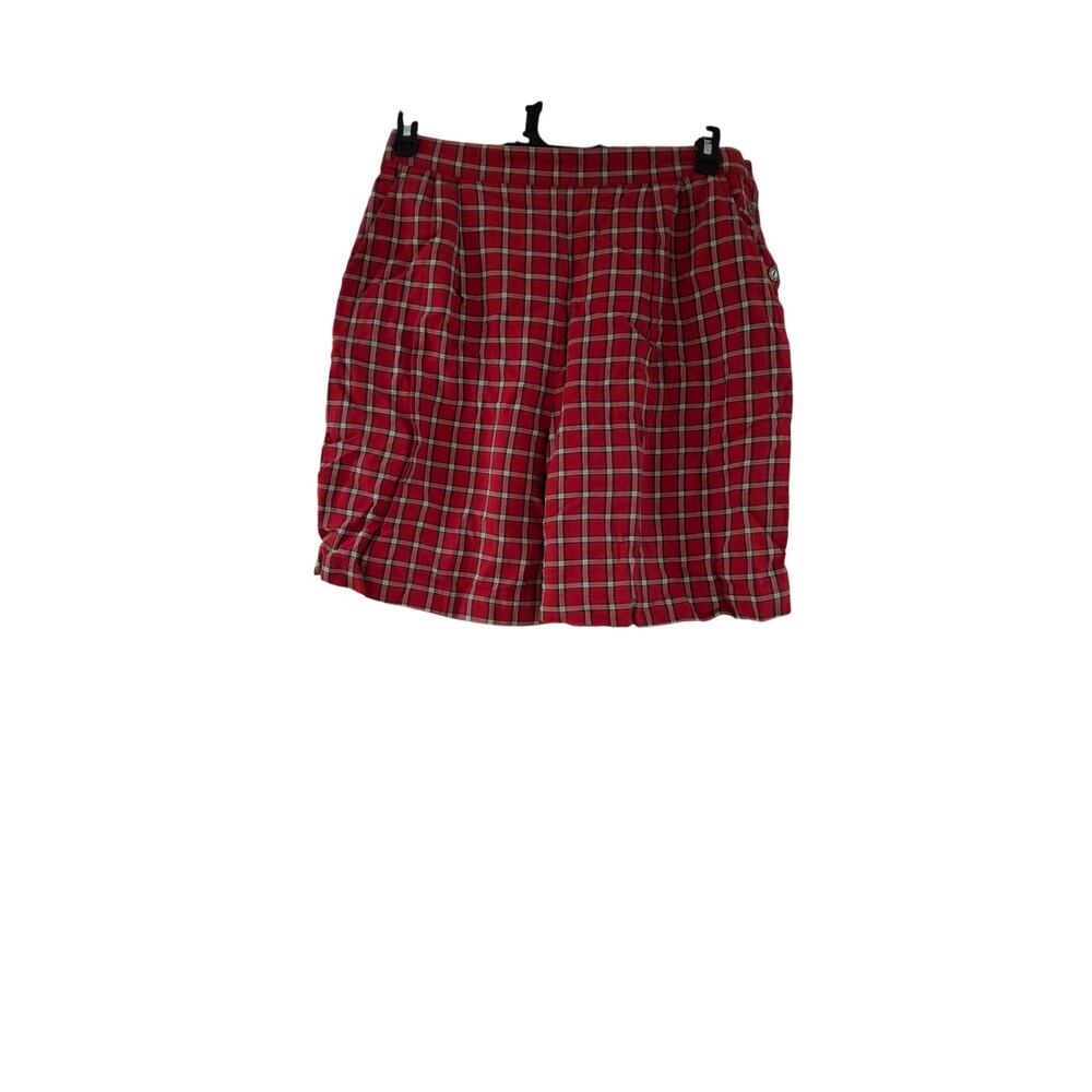 Women's 80's Vintage Gina Peters Sz 14 Red Checked Shorts